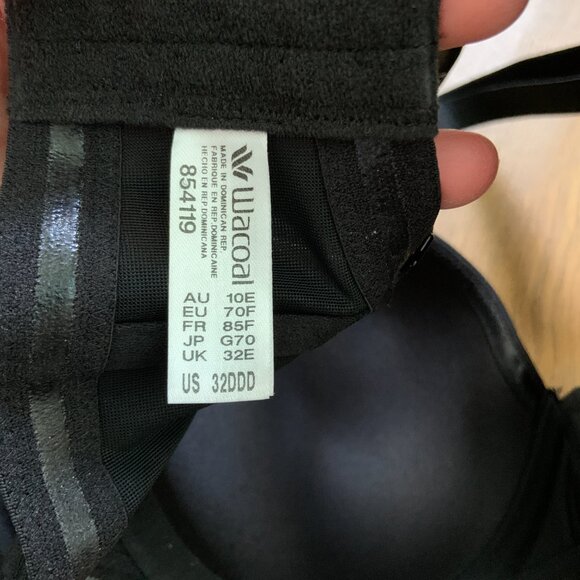 Wacoal Red Carpet Convertible Strapless Full Figure Underwire Bra 32DDD BLACK - Picture 11 of 11